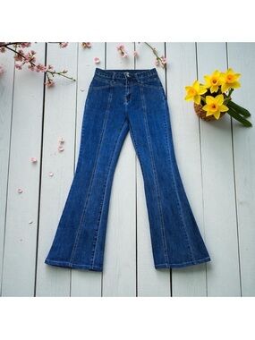 Bognar Blu High-Rise Blue Flare Jeans Large